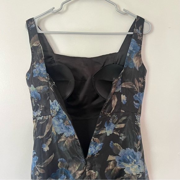 Lulus Stunning Elegance Black Floral Organza Maxi Dress Romantic Gown Small - Picture 12 of 16